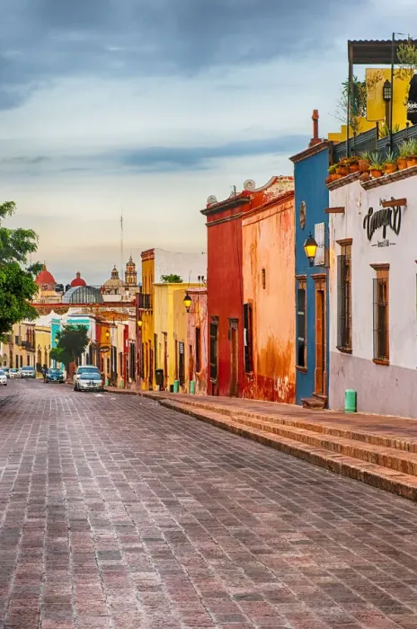 Framed Print : Streets of downtown Queretaro, Mexico at dawn Framed Print : Streets of downtown Queretaro, Mexico at dawn