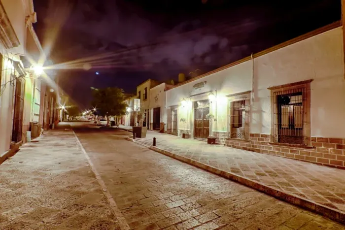 Framed Print : Streets of downtown Queretaro, Mexico at night Framed Print : Streets of downtown Queretaro, Mexico at night