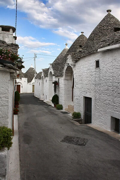 Streets lined by Trulli houses in Alberobello, near Bari, Apulia, southern Italy