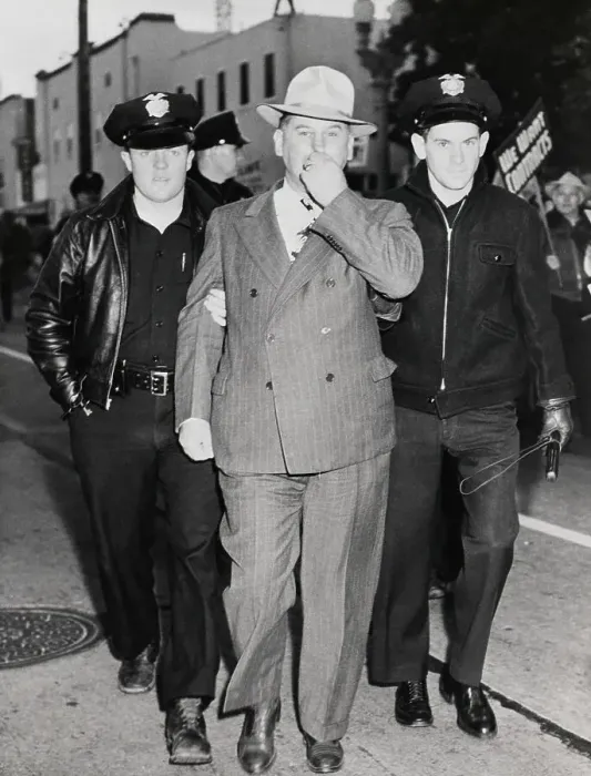 Framed Print : Strike Leader Herbert Sorrel Arrested Framed Print : Strike Leader Herbert Sorrel Arrested