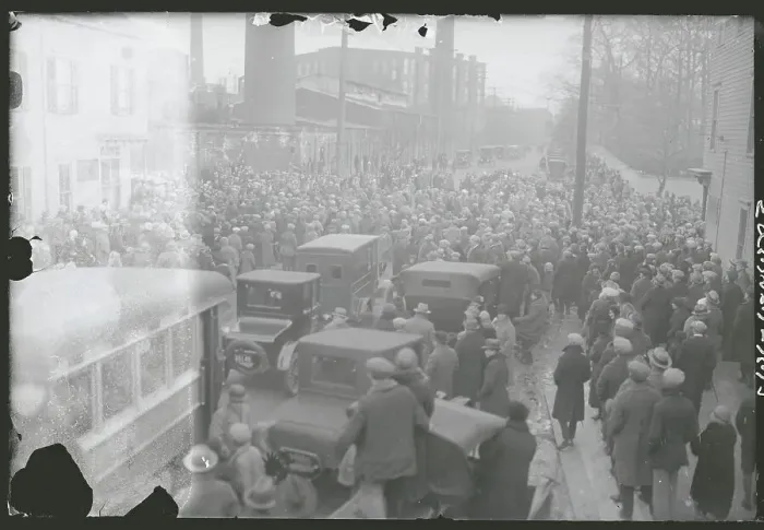 Framed Print : Mill Strikers Parading Framed Print : Mill Strikers Parading
