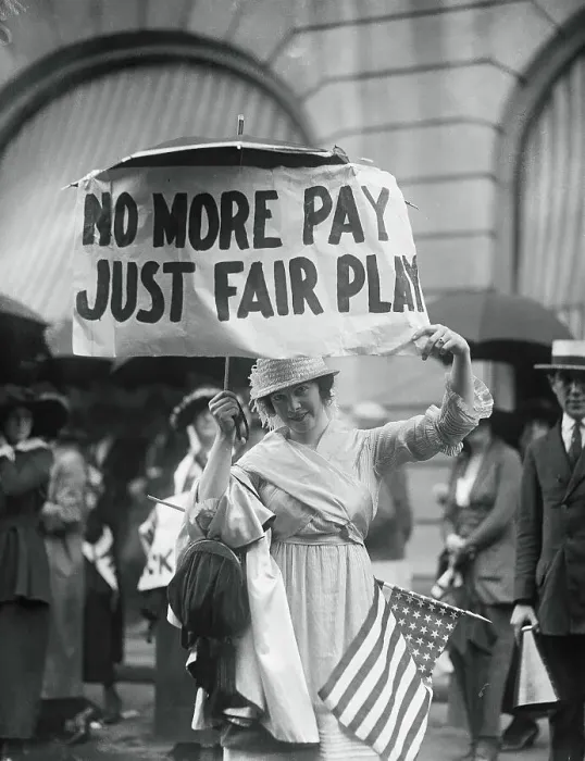 Framed Print : Striking Actors Equity Member with Picket Sign Under Umbrella Framed Print : Striking Actors Equity Member with Picket Sign Under Umbrella