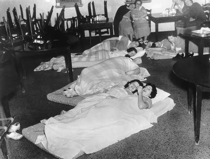 Framed Print : Striking Hospital Employees Lie on Mattresses Framed Print : Striking Hospital Employees Lie on Mattresses