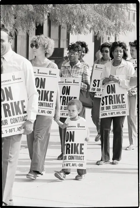 Framed Print : Striking Teachers Wearing Picket Signs Framed Print : Striking Teachers Wearing Picket Signs