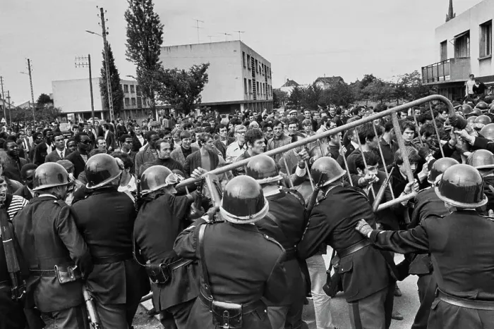 Framed Print : Striking Workers, France Framed Print : Striking Workers, France