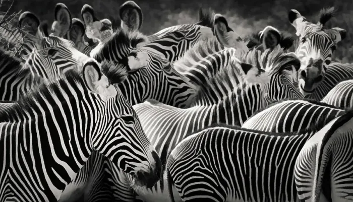Framed Print : Stripes, Ears and Patterns of Grevy Zebras in Black and White in Samburu, Kenya Framed Print : Stripes, Ears and Patterns of Grevy Zebras in Black and White in Samburu, Kenya