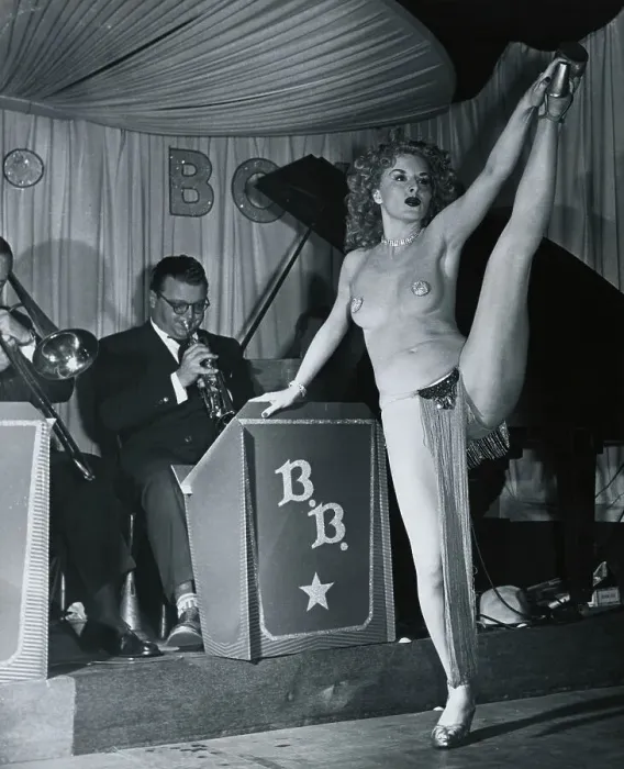 Framed Print : Stripper Pat Halliday Dancing to Nightclub Orchestra Framed Print : Stripper Pat Halliday Dancing to Nightclub Orchestra