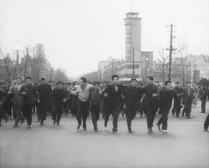 Framed Print : Student Demonstration in Korea Framed Print : Student Demonstration in Korea