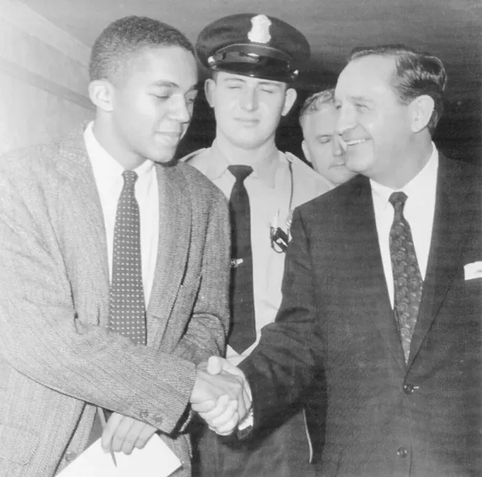 Framed Print : Student Journalist Meeting Governor Faubus Framed Print : Student Journalist Meeting Governor Faubus