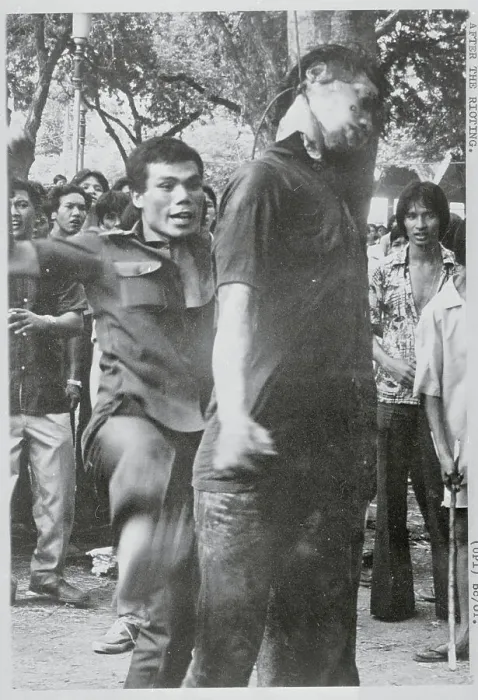 Framed Print : Student Kicking Hung Man Framed Print : Student Kicking Hung Man