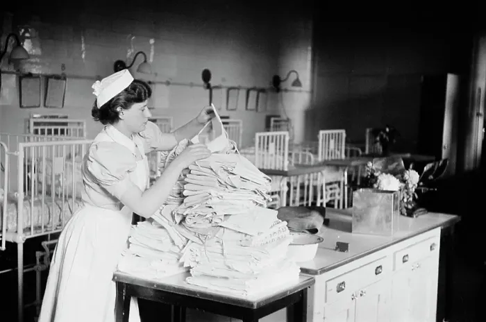 Framed Print : Student Nurse At London Hospital Framed Print : Student Nurse At London Hospital