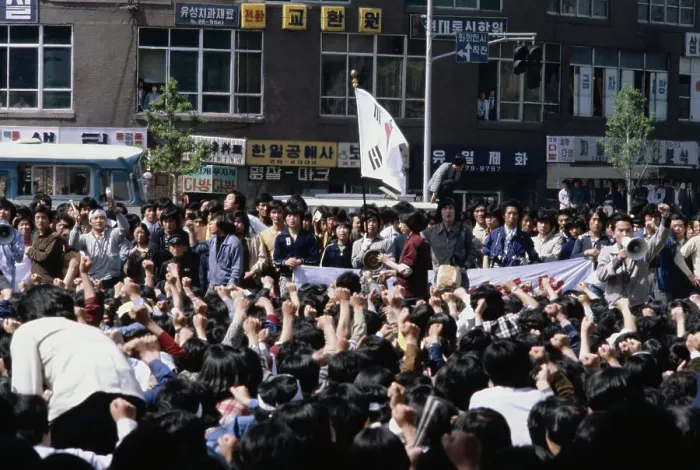 Framed Print : Student Protest In Seoul