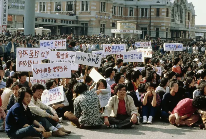 Framed Print : Student Protest In Seoul