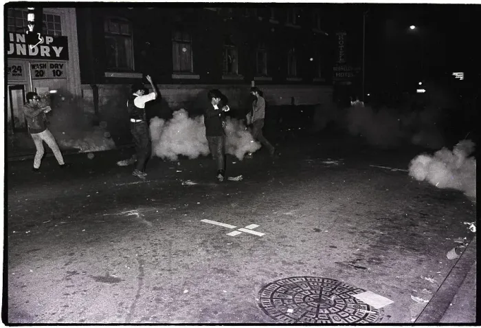 Framed Print : Student Protesters in Street at Night Framed Print : Student Protesters in Street at Night
