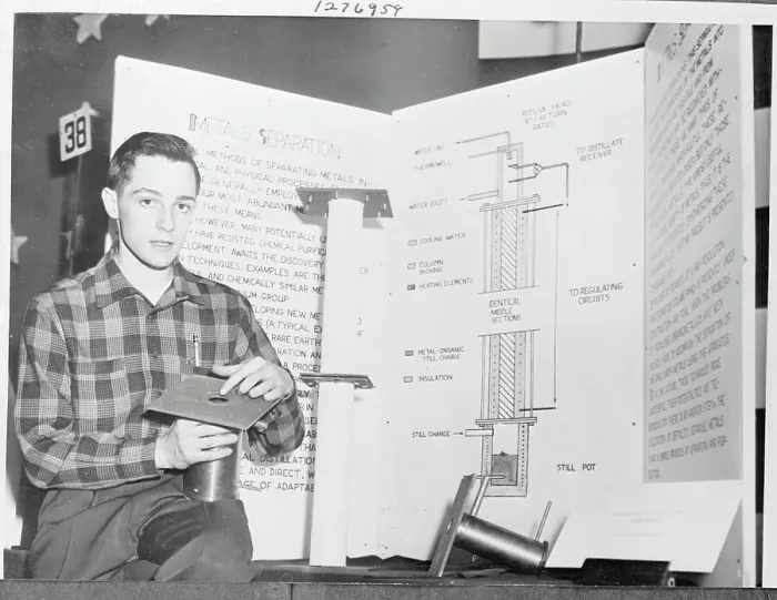 Framed Print : Student with His Science Display Framed Print : Student with His Science Display