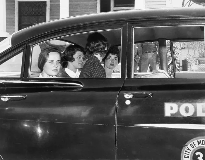 Framed Print : Four Students Arrested Framed Print : Four Students Arrested