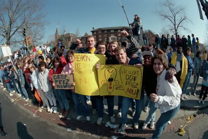 Framed Print : Students Block Gallaudet University