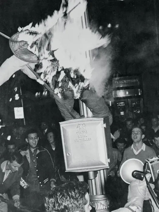 Framed Print : Students Burn Effigy of Governor Marvin Griffin Framed Print : Students Burn Effigy of Governor Marvin Griffin
