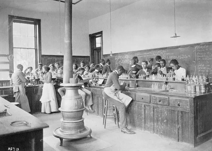 Framed Print : Students in a Chemistry Class Framed Print : Students in a Chemistry Class