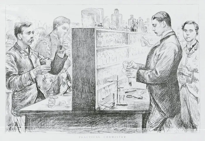 Framed Print : Students During Chemistry and Pharmacy Class Framed Print : Students During Chemistry and Pharmacy Class