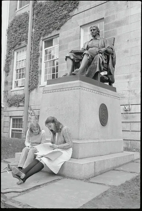 Framed Print : Students Conversing at Harvard University Framed Print : Students Conversing at Harvard University