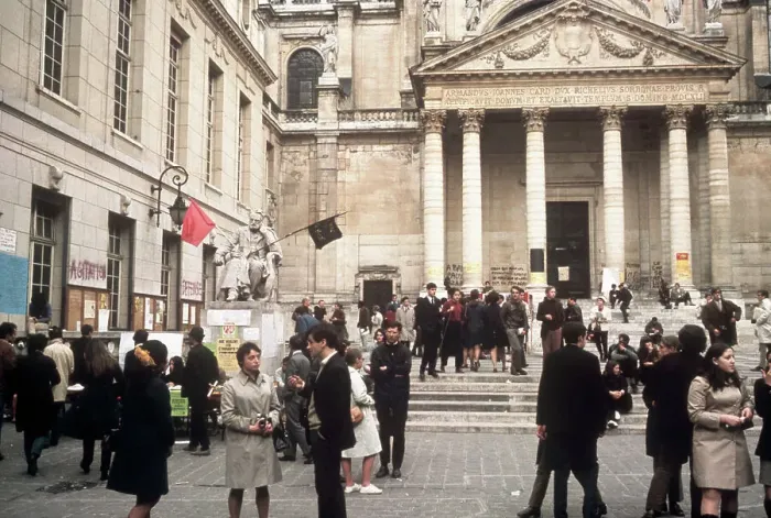 Framed Print : Students Demonstrate at Sorbonne Framed Print : Students Demonstrate at Sorbonne