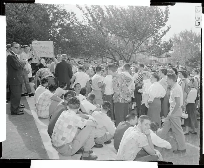 Framed Print : Students Demonstrating Against Integration Framed Print : Students Demonstrating Against Integration