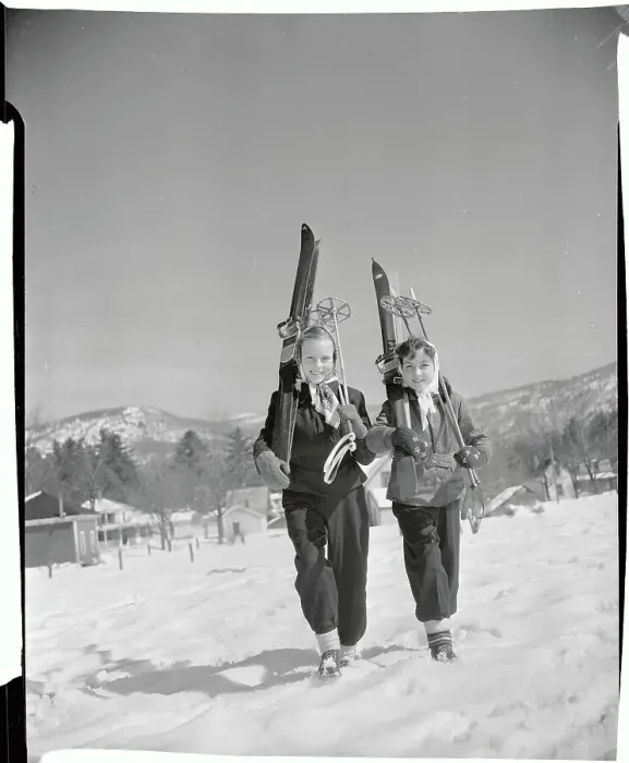 Framed Print : Two Students of Eastern Slope Ski School Framed Print : Two Students of Eastern Slope Ski School