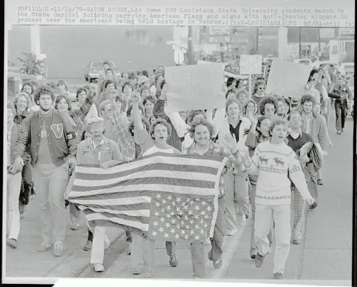 Framed Print : Students Marching in Protest With Signs Framed Print : Students Marching in Protest With Signs