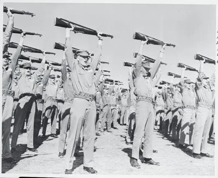 Framed Print : Students Performing Calisthenics Framed Print : Students Performing Calisthenics