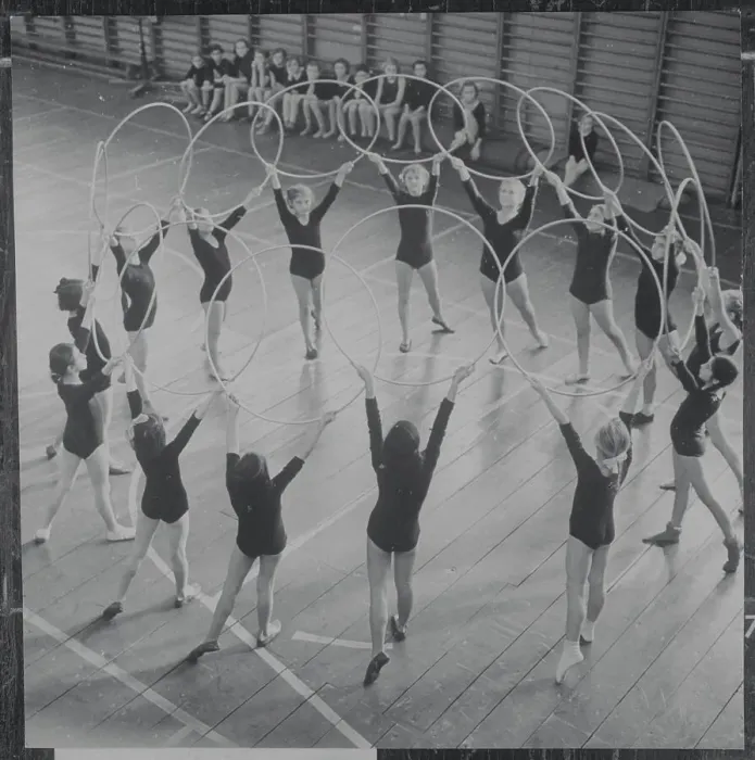 Framed Print : Students Performing Gymnastics Framed Print : Students Performing Gymnastics