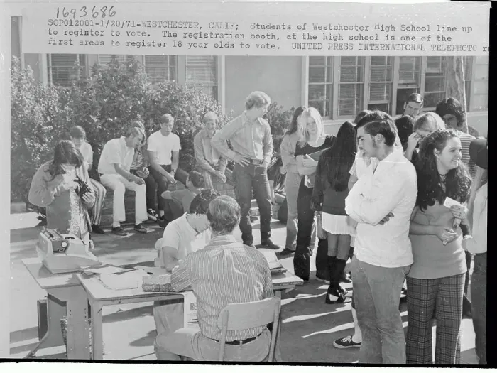Framed Print : Students Preparing to Vote Framed Print : Students Preparing to Vote