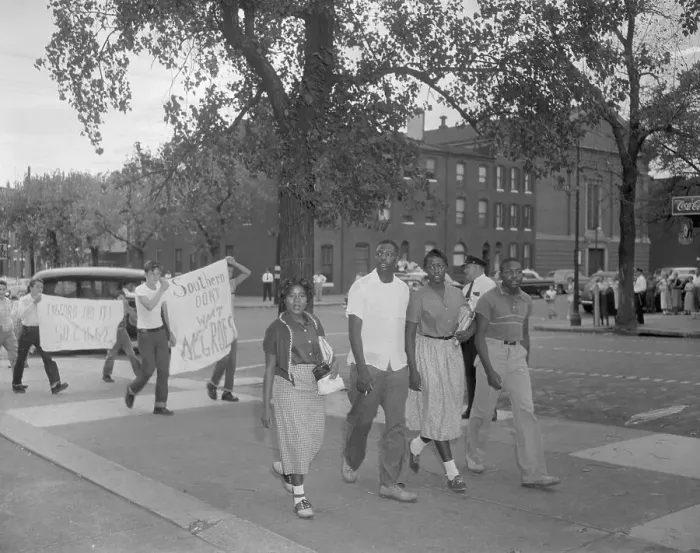 Framed Print : Students Protesting Against Desegregation Framed Print : Students Protesting Against Desegregation