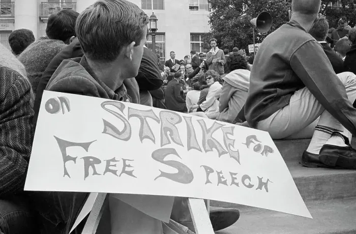 Framed Print : Students On Strike for Free Speech Framed Print : Students On Strike for Free Speech