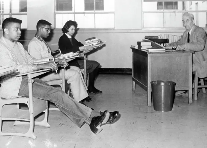 Framed Print : Students and Teacher Seated in Class