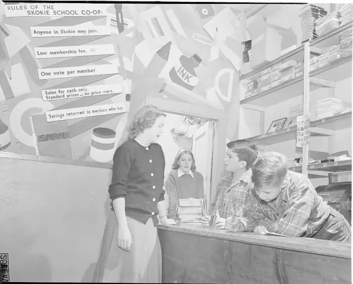 Framed Print : Students Working in Cooperative Store