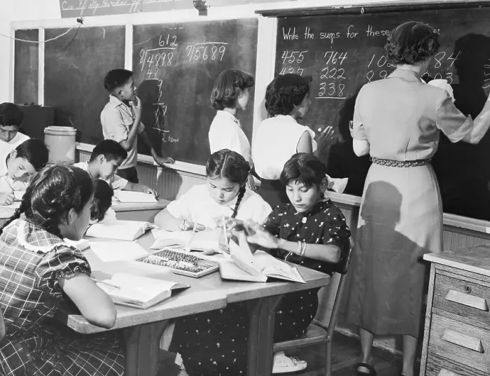 Framed Print : Students Writing on a Chalkboard Framed Print : Students Writing on a Chalkboard