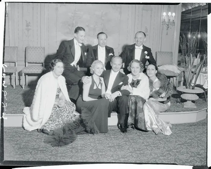 Framed Print : Studio Mogul Jack Warner with Hollywood Players and Producers Framed Print : Studio Mogul Jack Warner with Hollywood Players and Producers