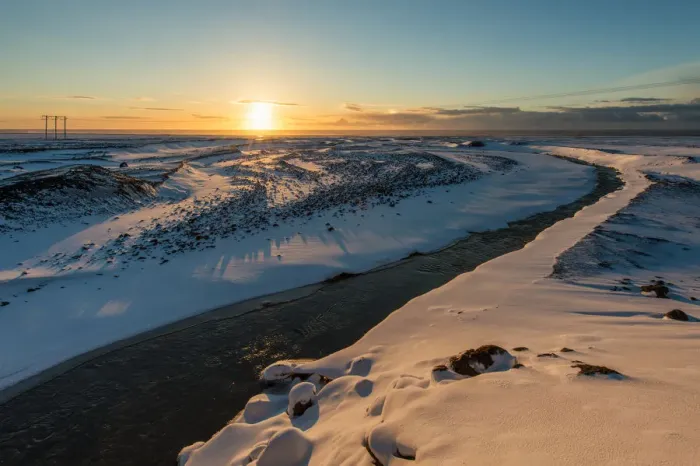 Framed Print : The stunning landscape of Iceland in winter season Framed Print : The stunning landscape of Iceland in winter season