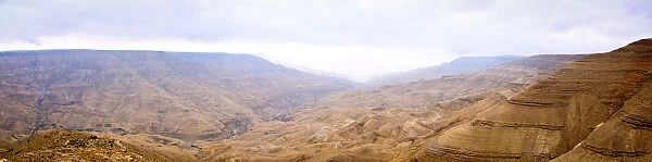 Stunning panoramic view of Wadi Mujib, Dana nature reserve