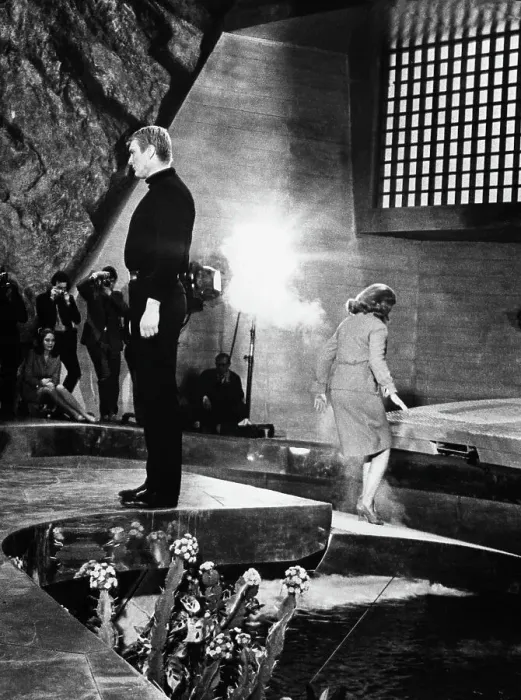 Framed Print : Stunts on the Set of James Bond Film Framed Print : Stunts on the Set of James Bond Film