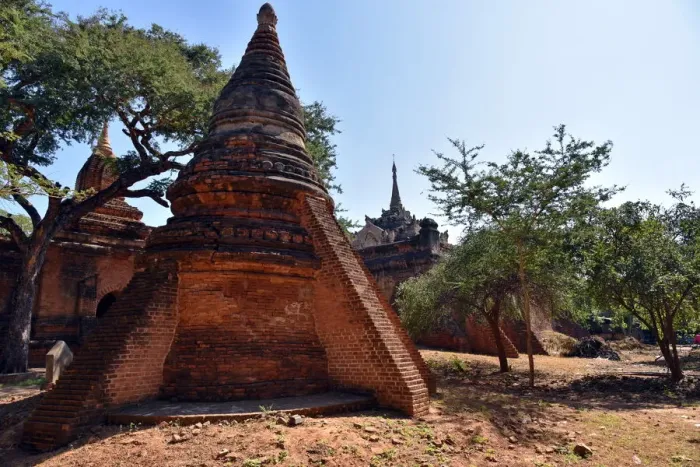 Framed Print : Stupa and pagoda in Bagan Myanmar Framed Print : Stupa and pagoda in Bagan Myanmar