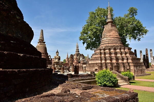 stupa at wat mahathat Sukhothai Thailand, Asia