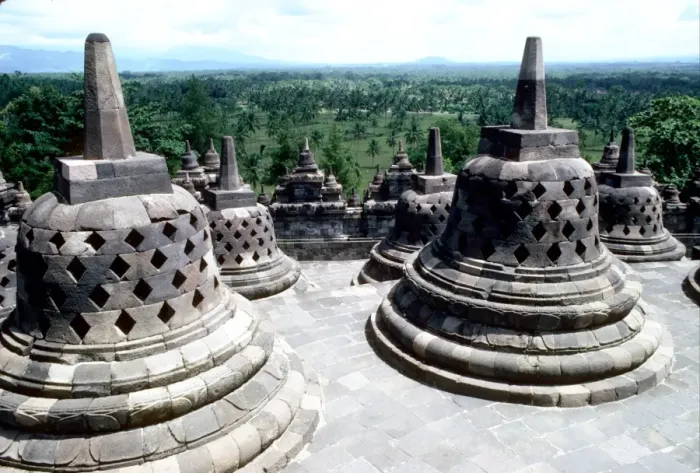 Framed Print : Stupas at Borobudur Framed Print : Stupas at Borobudur