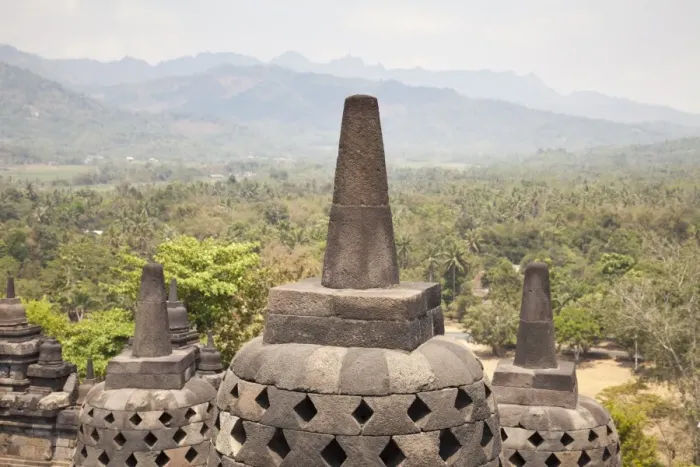 Framed Print : Stupas in Borobudur Temple Framed Print : Stupas in Borobudur Temple