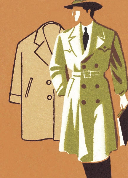 Stylish Man in Trench Coat