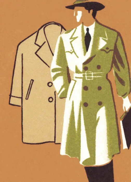 Framed Print : Stylish Man in Trench Coat