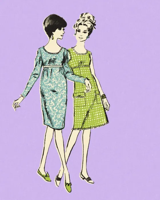 Framed Print : Two Stylish Women Framed Print : Two Stylish Women