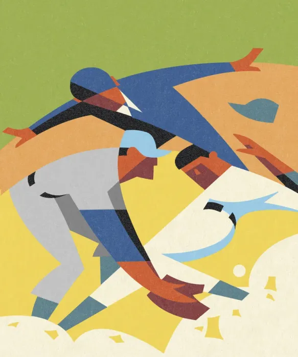 Framed Print : Stylized Baseball Game Framed Print : Stylized Baseball Game