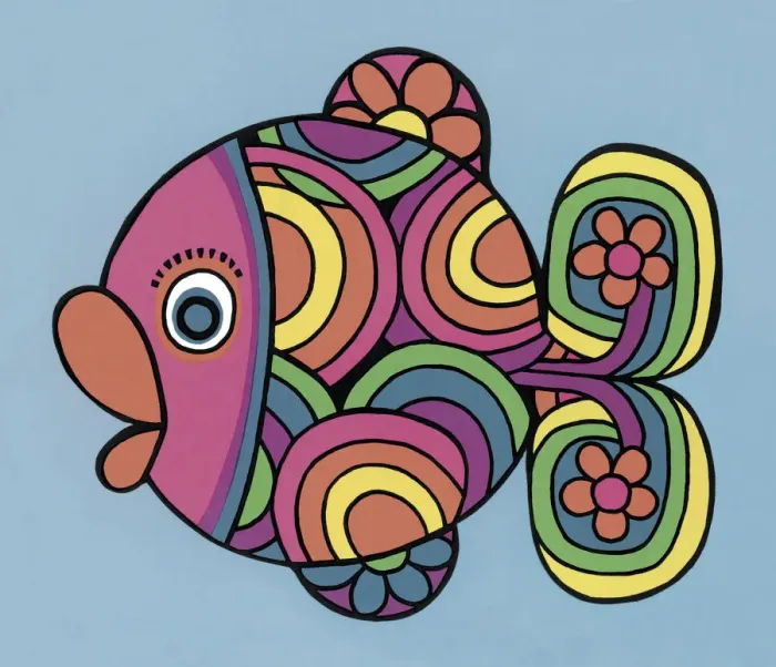 Framed Print : Stylized Fish Framed Print : Stylized Fish